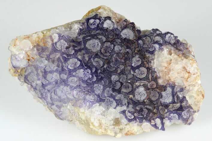 Purple Edge Fluorite Crystal Cluster - China #182811